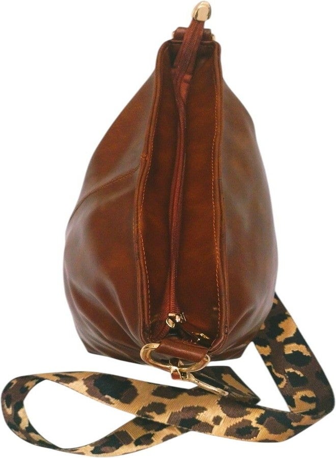 Poorak Brown Sling Bag with Detachable Golden Belt for Girls & Women - Image 2
